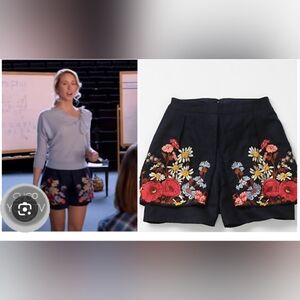 Elevenses High Waist Embroidered Shorts